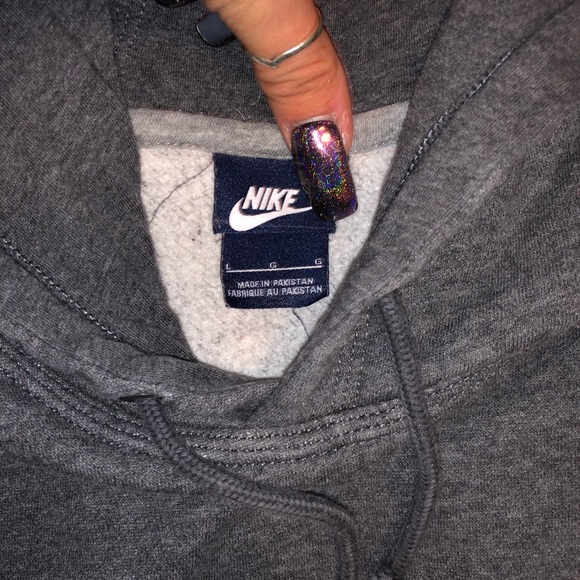 GREY NIKE HOODIE SWEATSHIRT - Picture 2 of 5
